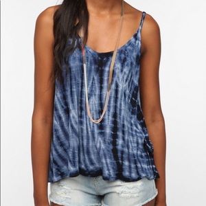 UO Daydreamer Blue Tie-Dye Triangle Tank